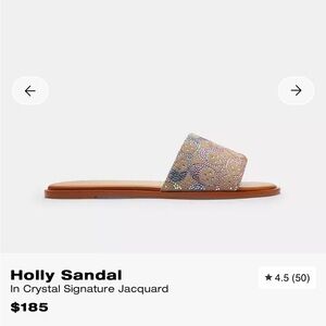 Holly Sandal in Crystal Signature Jacquard